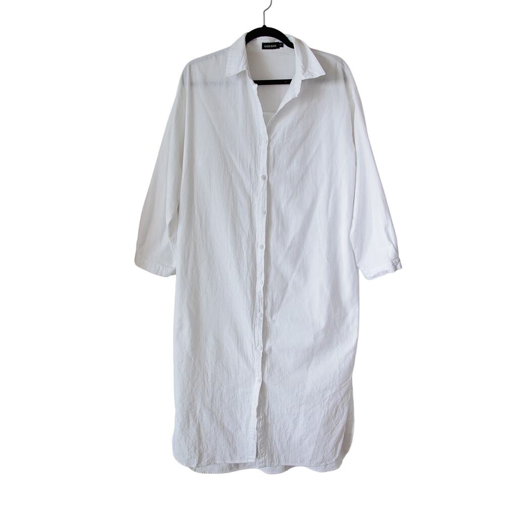 GGUHHU cotton oversized shirt dress with pockets size S